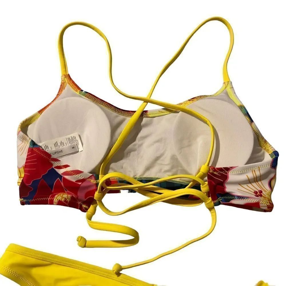 Cupshe Red Yellow 2-Pc Bikini Set SMALL - Picture 5 of 11